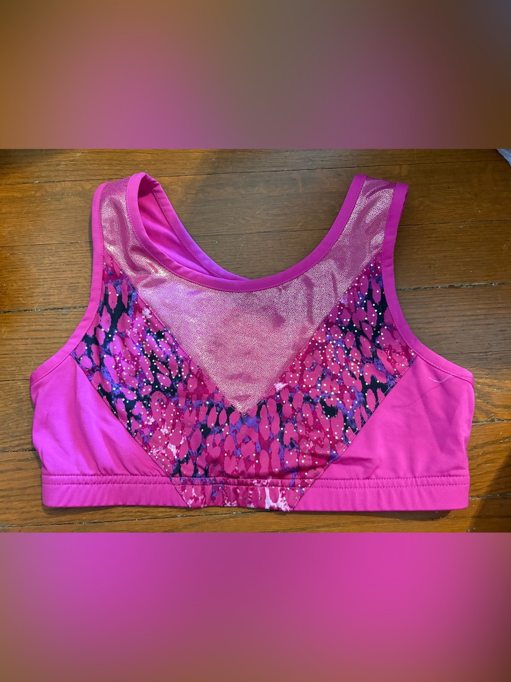 Danskin Now Girls Pink Sports Bra Size XL 14-16 NWOT